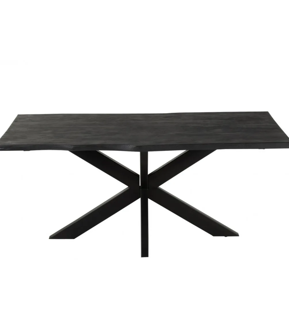 Stół GERARD 200 cm Drewno Mango Czarny