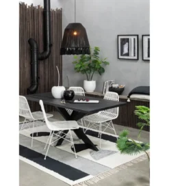 Stół GERARD 200 cm Drewno Mango Czarny
