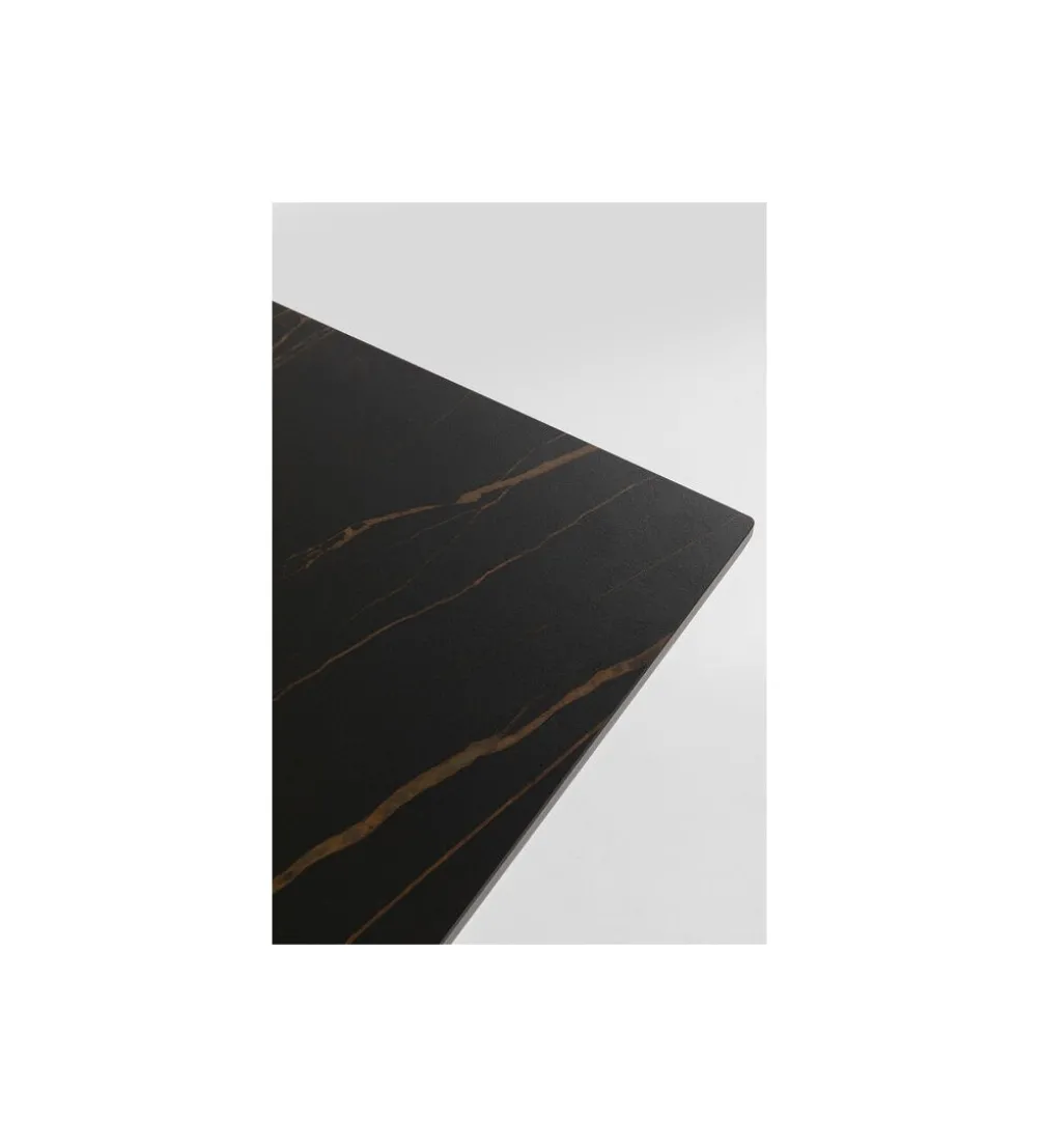 Stół GLORIA 180 x 90 cm ceramiczny blat czarny