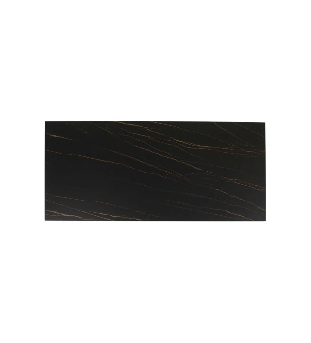 Stół GLORIA 180 x 90 cm ceramiczny blat czarny