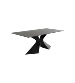 Stół GLORIA 180 x 90 cm ceramiczny blat czarny