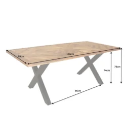 Stół GRANDE Infinity Home 160 cm drewno Mango