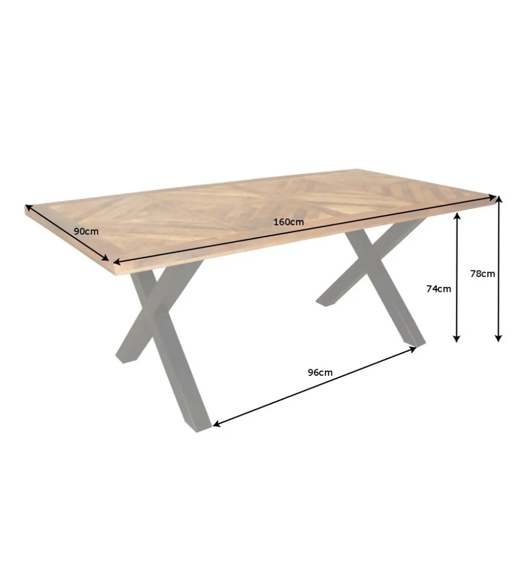 Stół GRANDE Infinity Home 160 cm drewno Mango