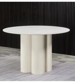 Stół HERE 120 cm ceramiczny blat biały