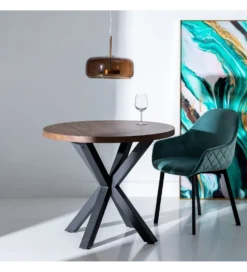Stół HOPIN 90 cm Brązowy
