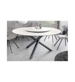 Stół IDAHO 150 cm ceramika w optyce białego marmuru