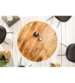 Stół Iron Craft 80 cm drewno Mango