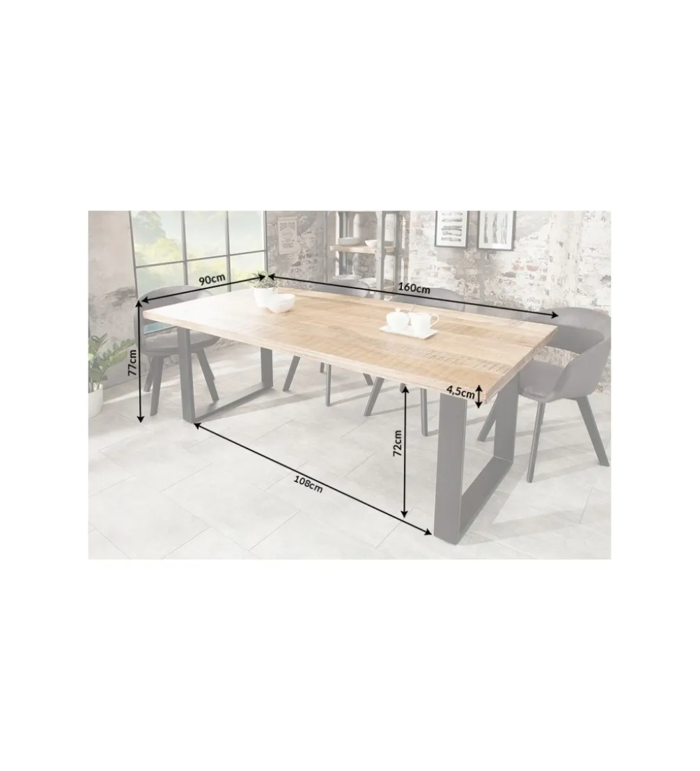 Stół Iron Craft 160 cm drewno Mango