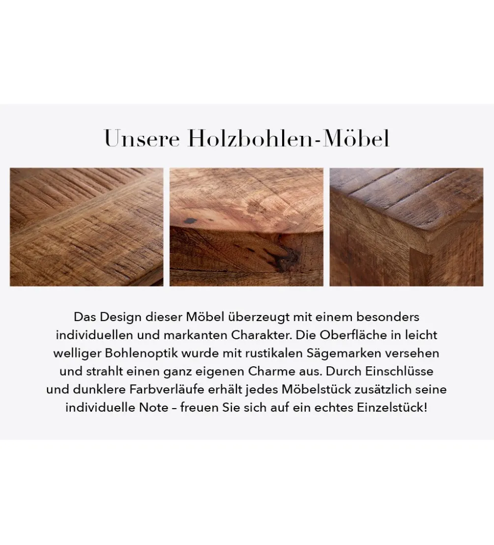 Stół Iron Craft 120 Cm drewno Mango