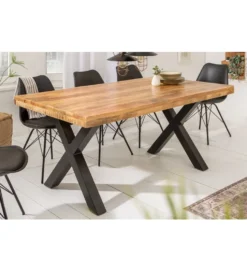 Stół Iron Craft X 160 cm drewno Mango
