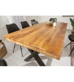 Stół Iron Craft X 160 cm drewno Mango