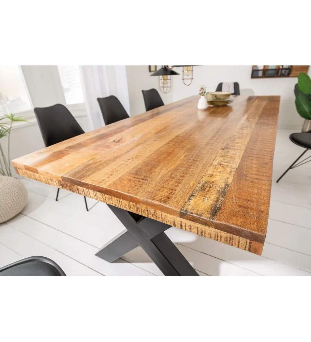 Stół Iron Craft X II 240 cm drewno Mango