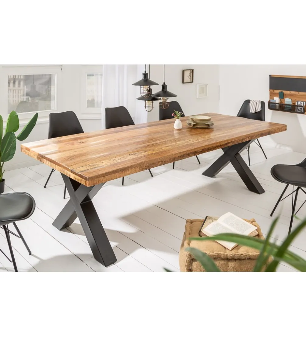 Stół Iron Craft X II 240 cm drewno Mango