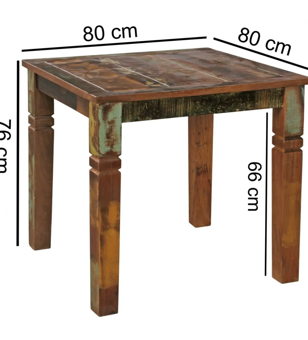 Stół JAKARTA Kalkutta 80 cm drewno mango