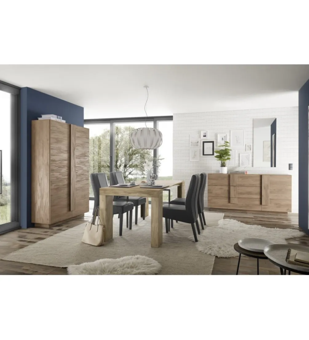 Stół JUPITER 137 - 185 cm X 90 Cm z wkładem w kolorze dąb Mercure