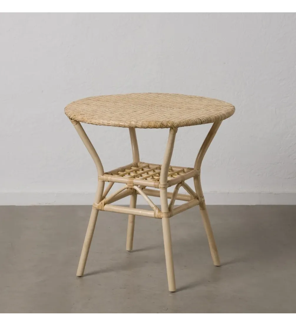 Stół KAPE 75 cm ratan naturalny