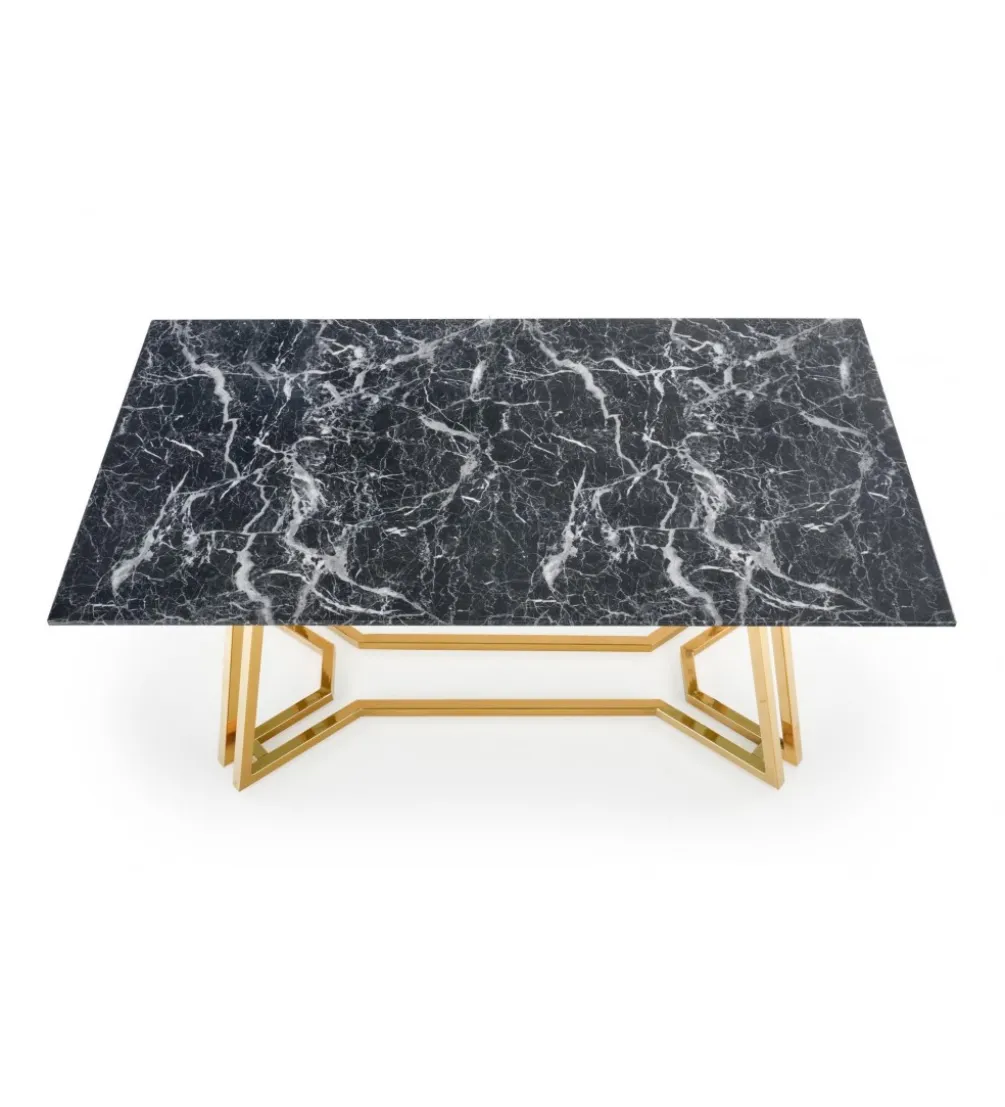 Stół KONAMI 160 cm w optyce czarnego marmuru