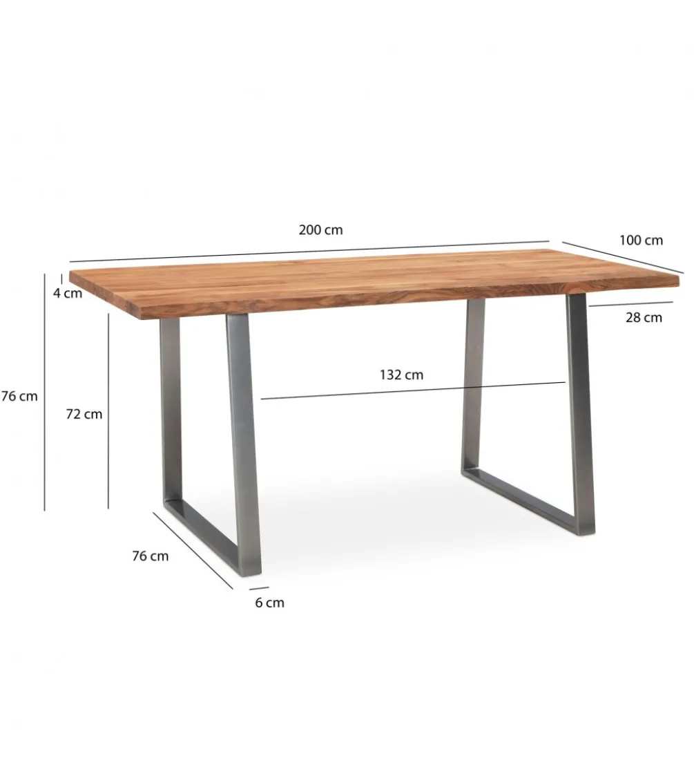 Stół KORNEL 200 cm drewno akacja