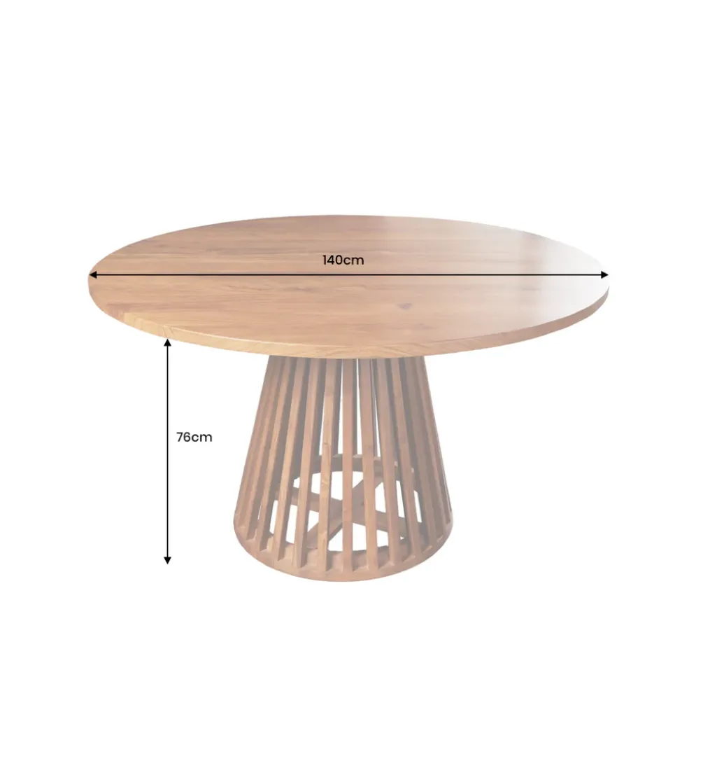 Stół MAISON JADE 120 cm okrągły drewno akacja