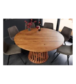 Stół MAISON JADE 120 cm okrągły drewno akacja