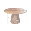 Stół MAISON JADE 140 cm okrągły drewno akacja