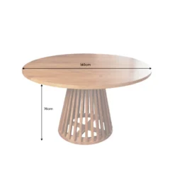 Stół MAISON JADE 140 cm okrągły drewno akacja