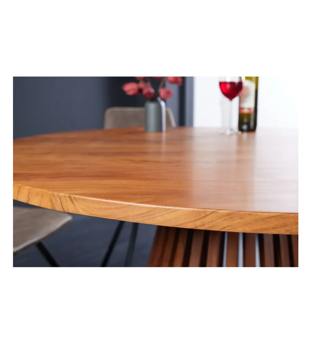 Stół MAISON JADE 140 cm okrągły drewno akacja