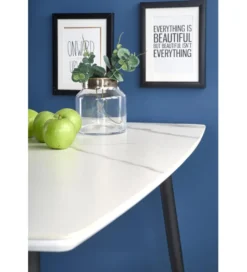 Stół MARCO 120 cm w optyce białego marmuru