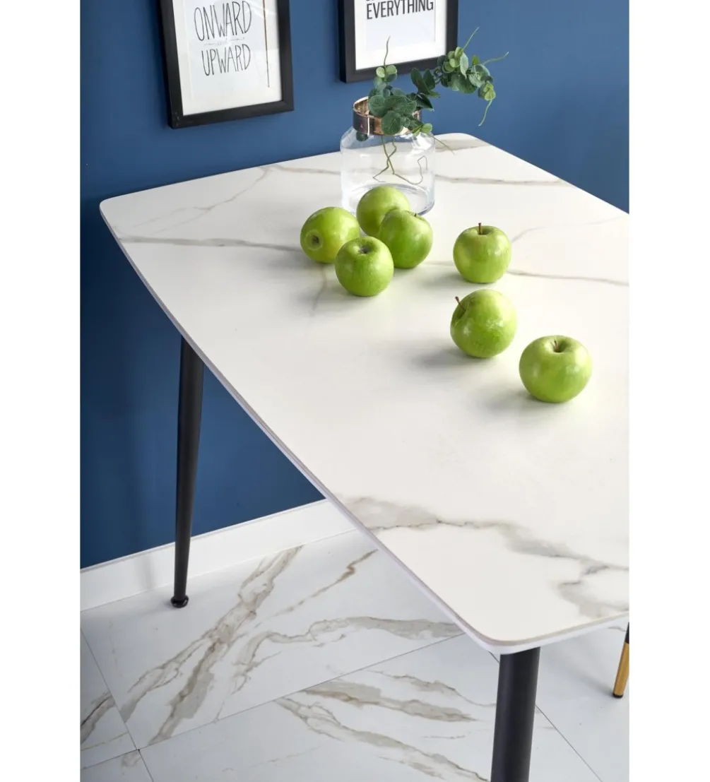 Stół MARCO 120 cm w optyce białego marmuru