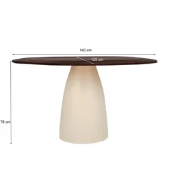 Stół MARONI 140 cm drewno mango brąz