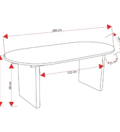 Stół MEDATO 200 cm drewno mango naturalny