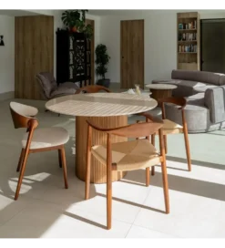 Stół MERTYL 120 cm okrągły naturalny