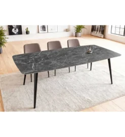 Stół MILANO 180 cm ceramiczny blat antracyt