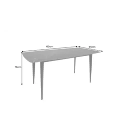 Stół MILANO 160 cm ceramiczny marmur blat antracyt