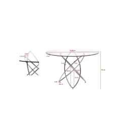 Stół MOLEKULAR 120 cm czarny