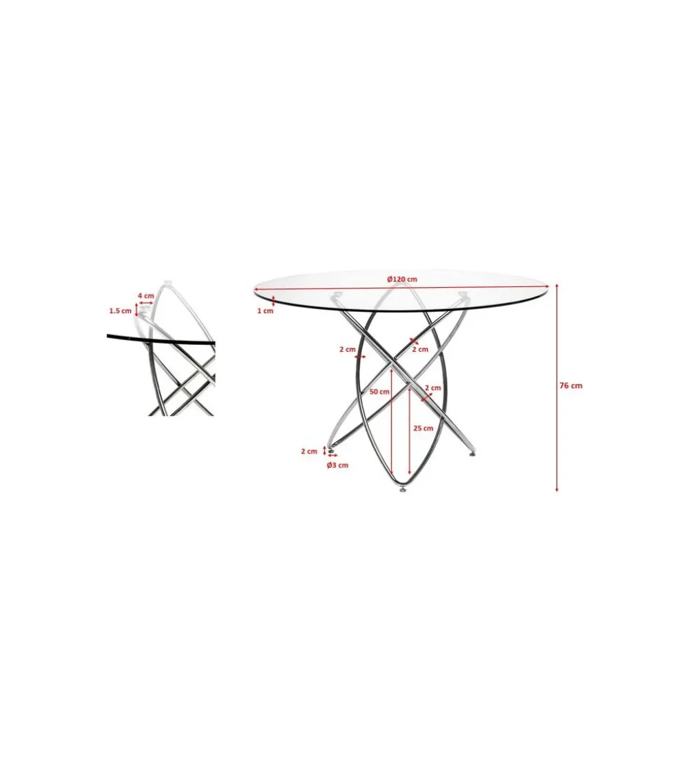 Stół MOLEKULAR 120 cm czarny