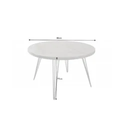 Stół MORENA 80 cm drewno mango szary