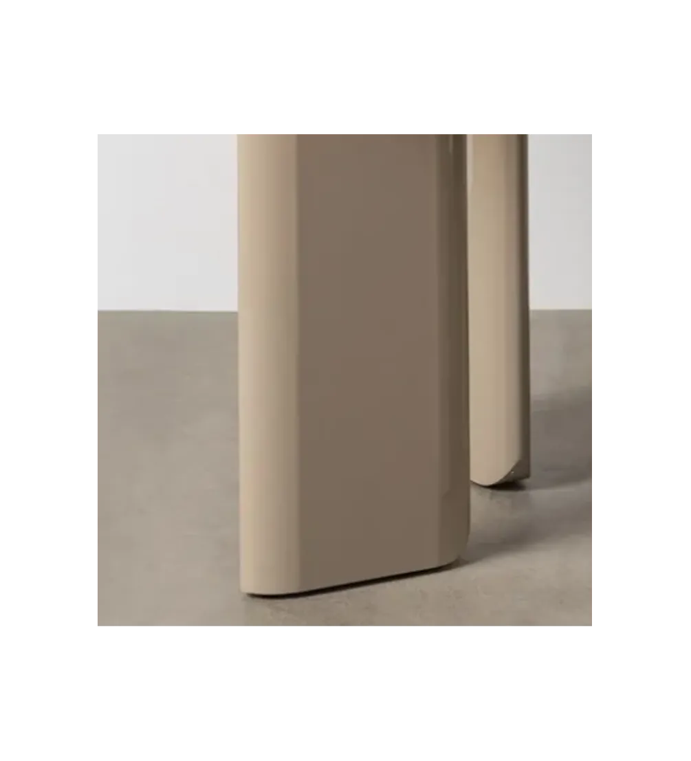 Stół MYKA 120 cm szklany taupe