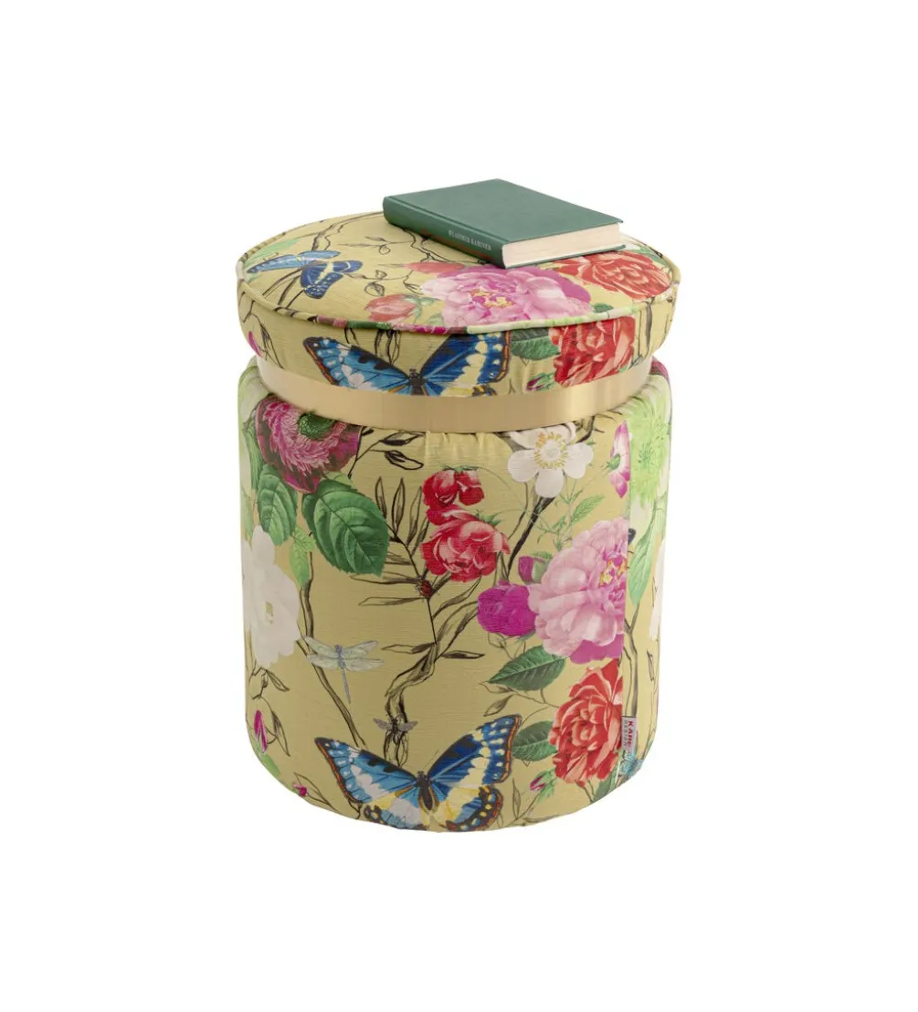 Stołek FLOWER 39 cm żółty