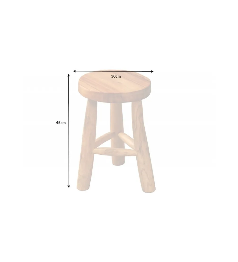 Stołek GUERRO 30 cm drewno teak