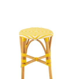 Stołek TAGOS rattan żółty