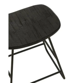 Stołek ZAMBIA drewno teak czarny