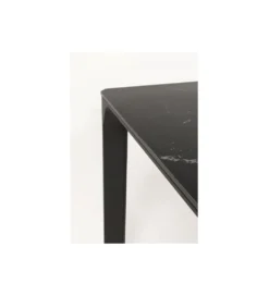 Stół ogrodowy BARI 180 x 90 cm czarny w optyce marmuru