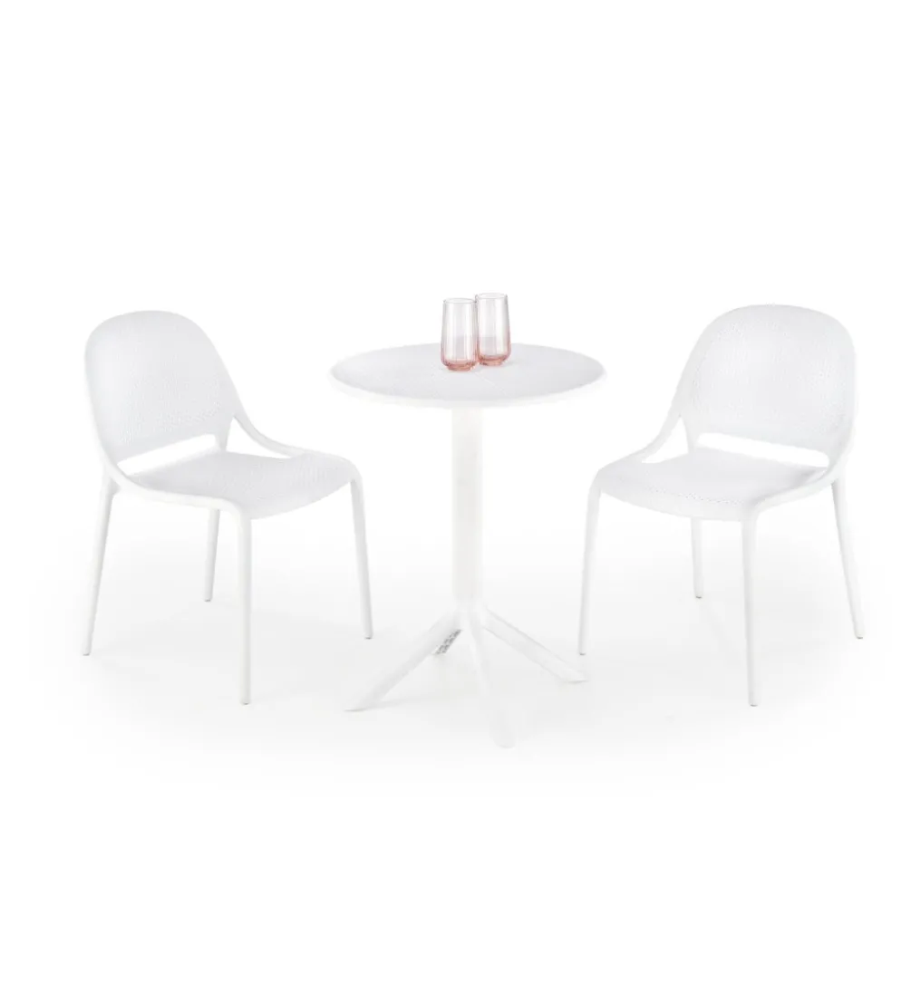 Stół ogrodowy CALVO 72 cm biały