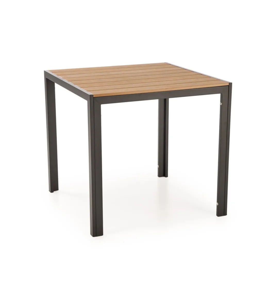 Stół ogrodowy FIERRO 80 cm brązowy czarny