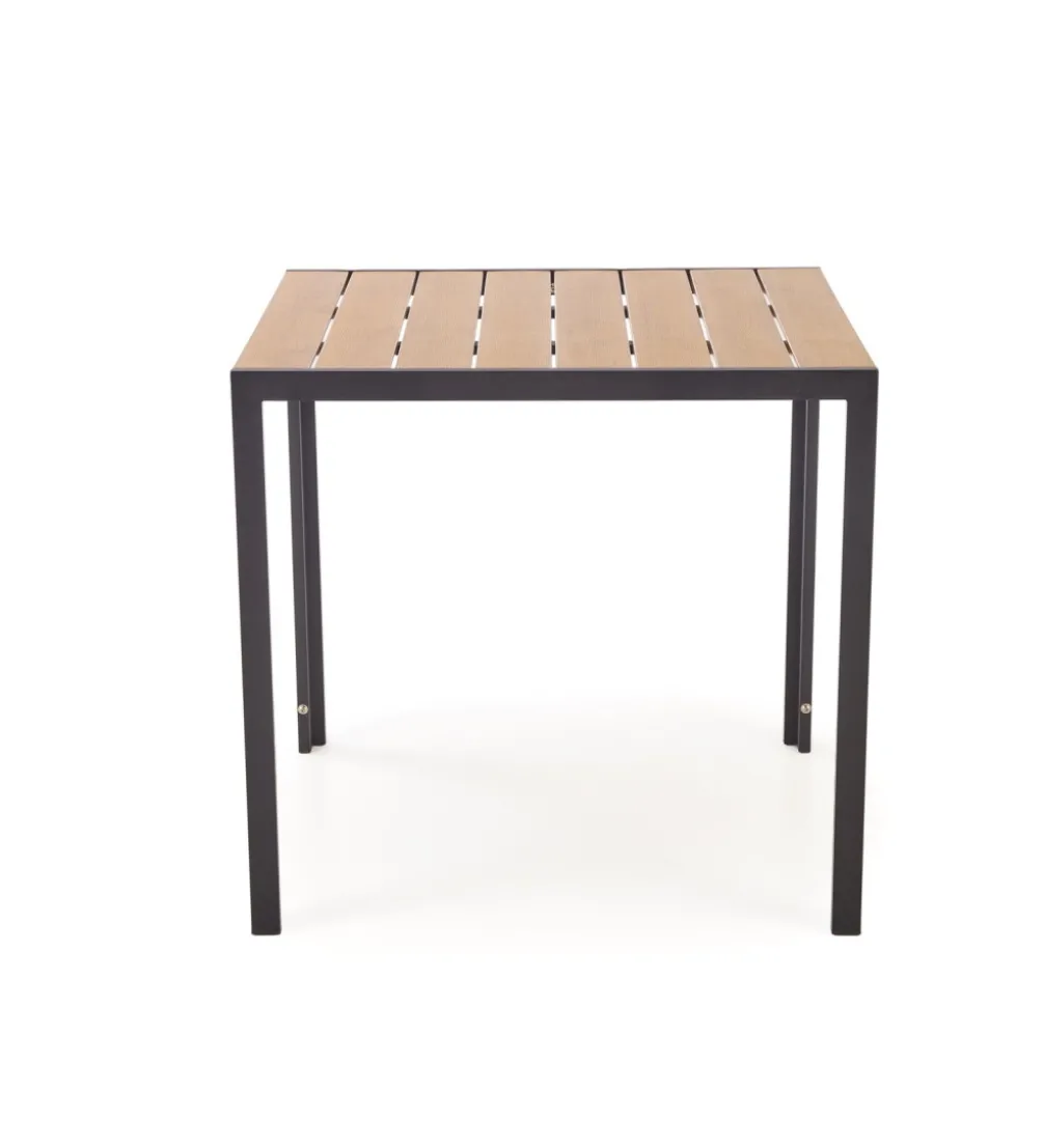 Stół ogrodowy FIERRO 80 cm brązowy czarny