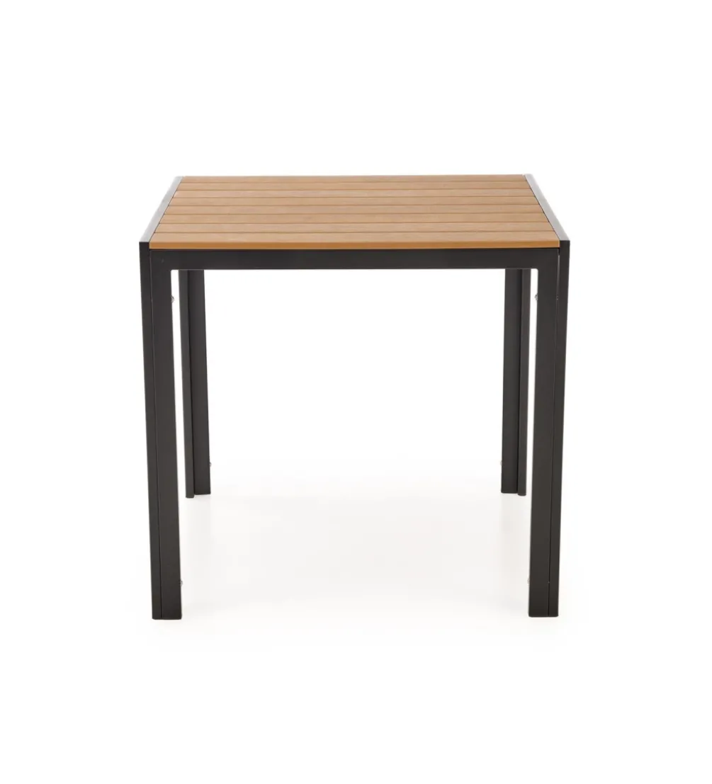 Stół ogrodowy FIERRO 80 cm brązowy czarny