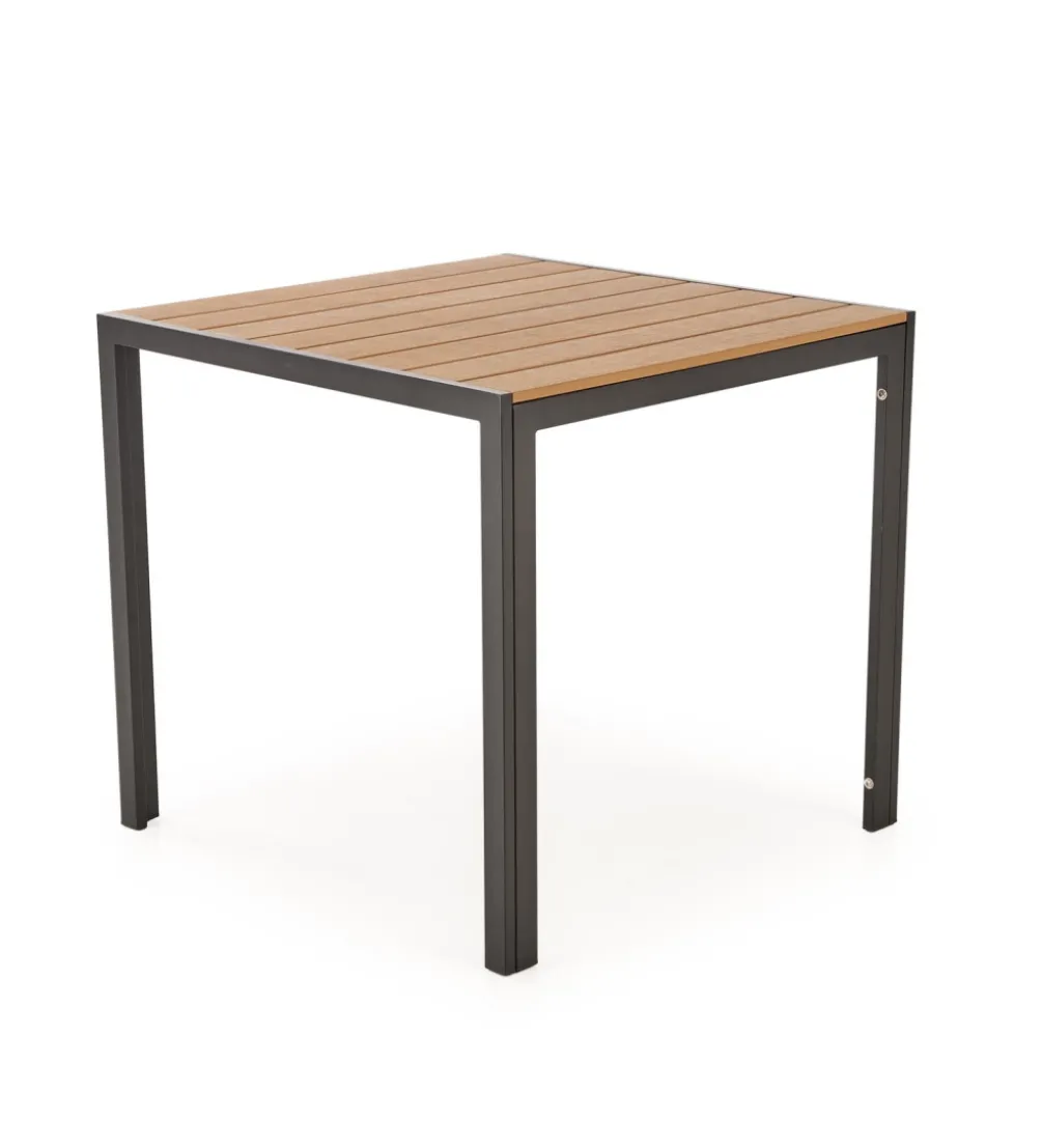 Stół ogrodowy FIERRO 80 cm brązowy czarny