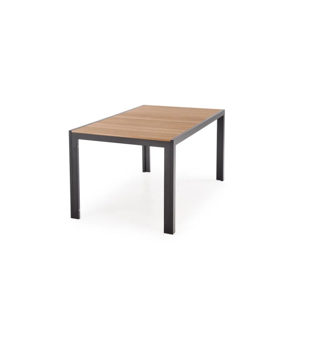 Stół ogrodowy FIERRO 150 cm brązowy czarny