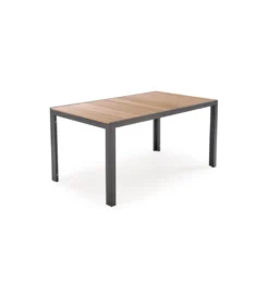 Stół ogrodowy FIERRO 150 cm brązowy czarny